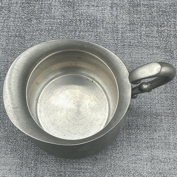 Vintage Empire Pewter Creamer & Sugar Bowl Marked Old Mark USA Primitive - Picture 7 of 16